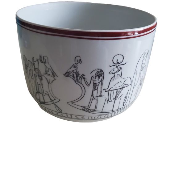 Block Vista Alegre Portugal Vintage Brooklyn Museum Egyptian Porcelain Bowl Vase - Picture 3 of 11